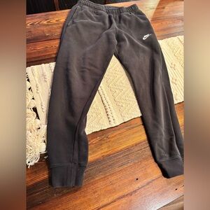 Nike Men’s Black Sweat Joggers with White Swoosh